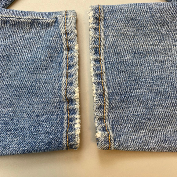 Denim Forum Blue Yoko High Rise Slim Jeans Women's 28 Aritzia Cute Organic Chic - Picture 11 of 16